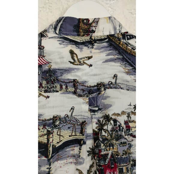 Hawaiian Santa Boats Christmas Shirt Clearwater Outfitters XL - Picture 14 of 16